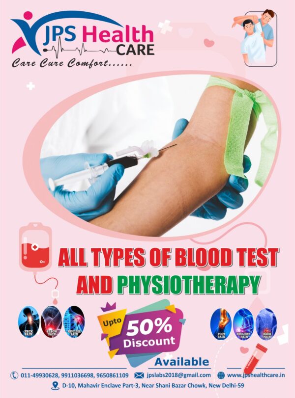 All Types Of Blood Test & Physiotherapy Available